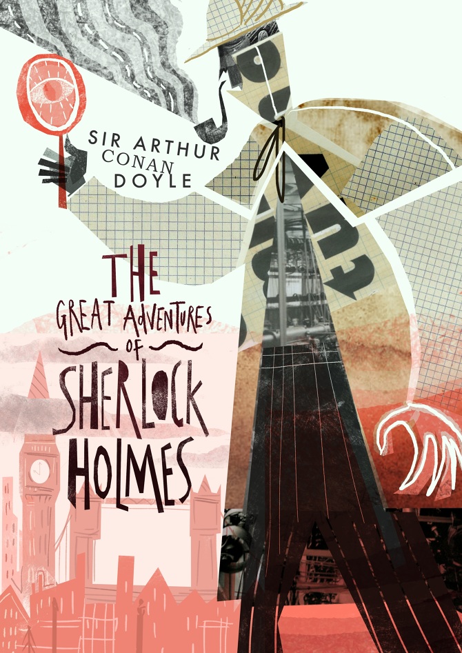 Copertina realizzata da Karl James Mountford per il libro "Le grandi avventure di Sherlock Holmes"